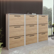 Apavu skapīts ASPEN 3, Zelts craft/Balts